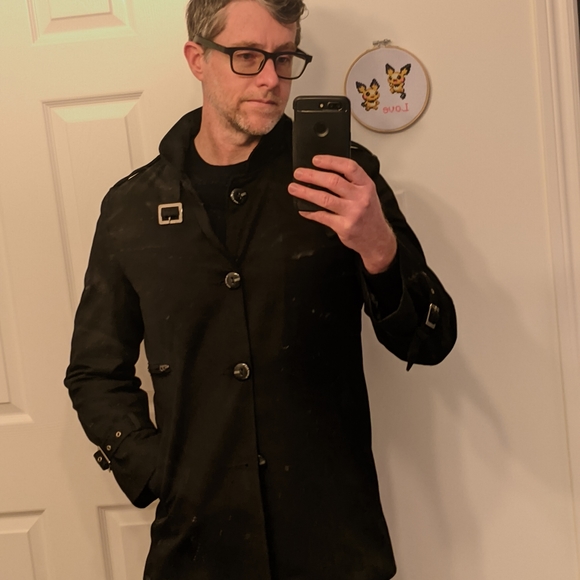 G-Star Black Denim Trench Coat, US S/M BNWOT - Picture 9 of 9